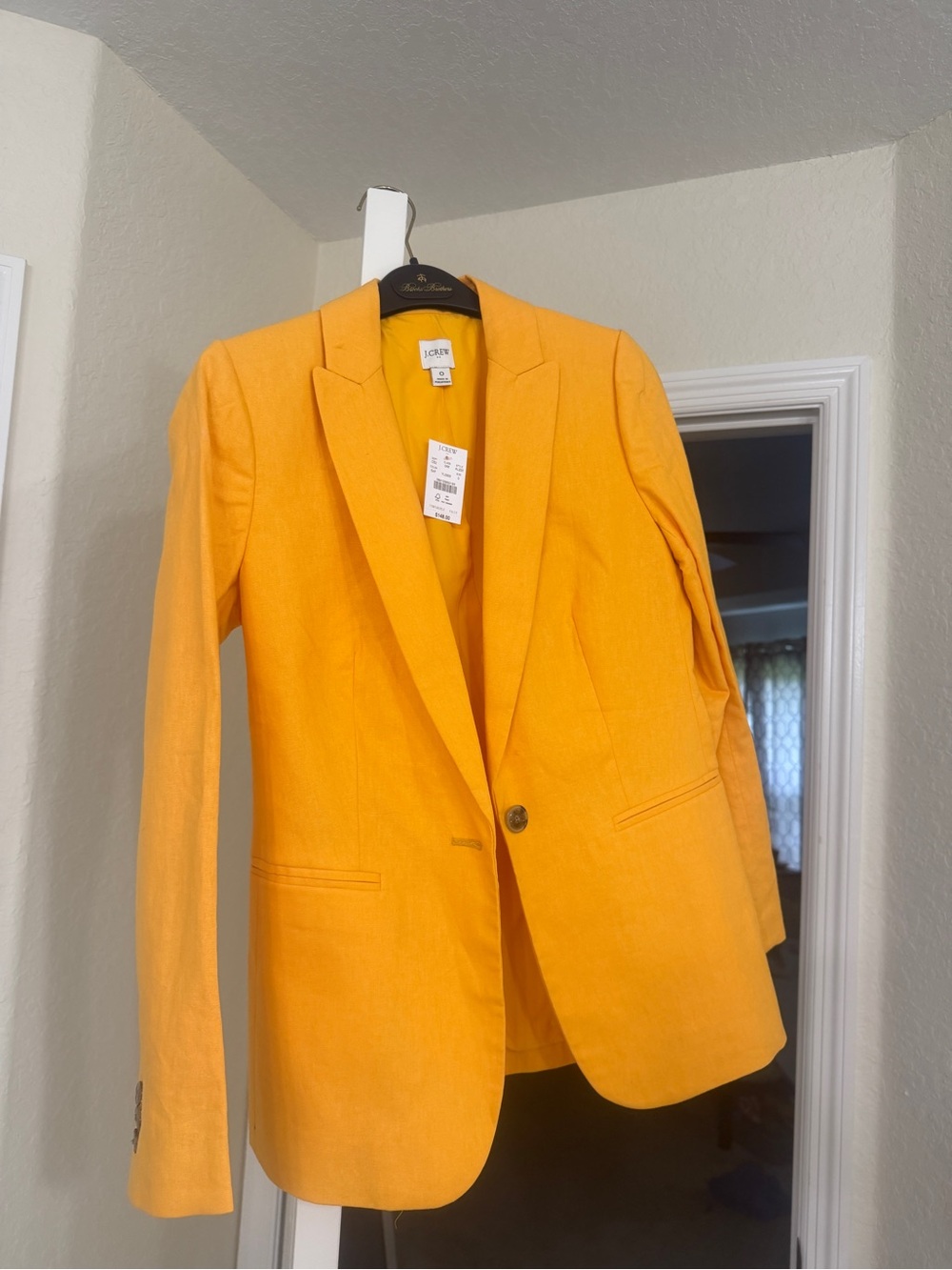 J. Crew Bright Orange Women's Single-Button Blazer - Picture 2 of 3
